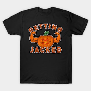 Pumpking Iron Halloween Jack-o'-lantern Squats T-Shirt